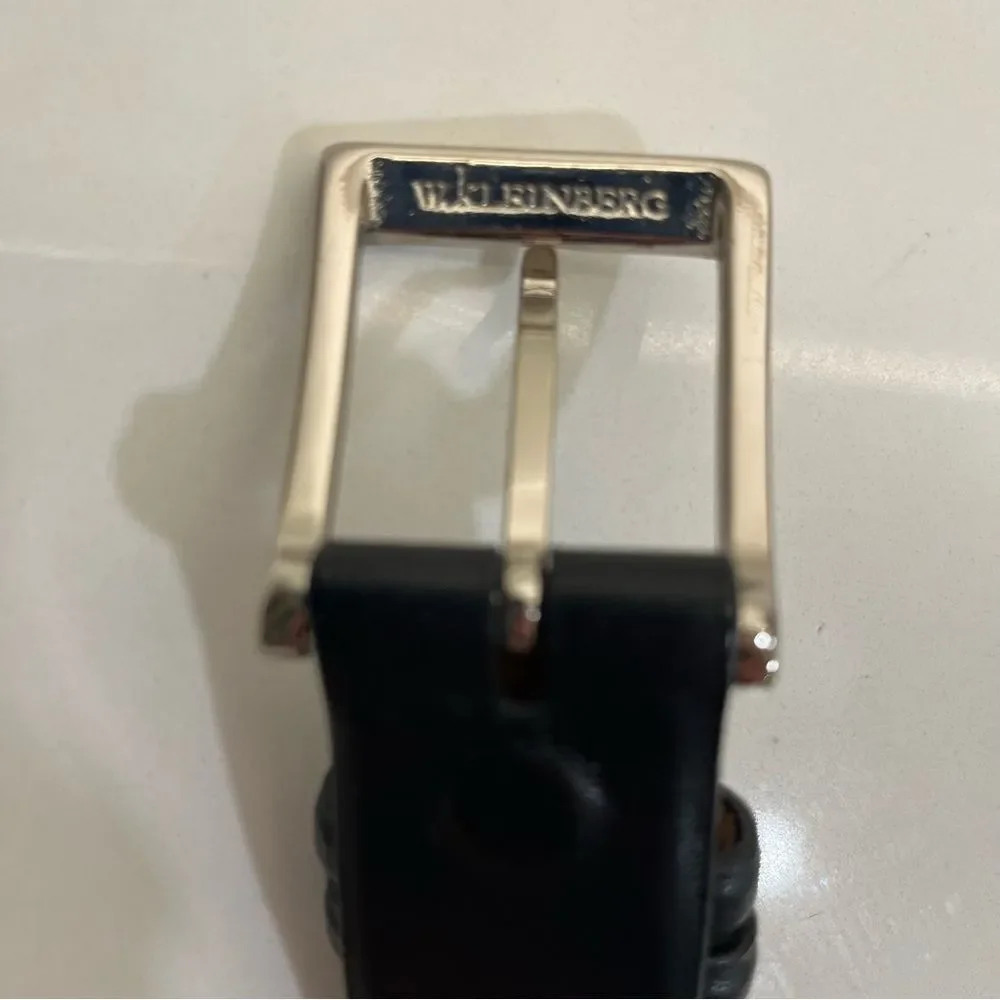 Kenneth Cole Black and Pewter Men's Belt
